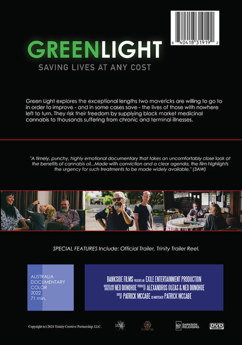 Green Light (MOD) (DVD Movie) - back cover art