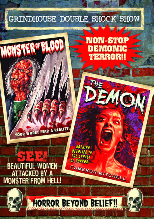 Grindhouse Double Shock Show - The Demon / Monster of Blood (MOD) (DVD MOVIE)