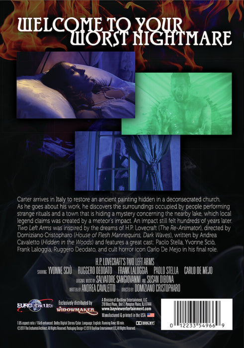 H.P. Lovecraft's Two Left Arms (MOD) (DVD Movie) - back cover art