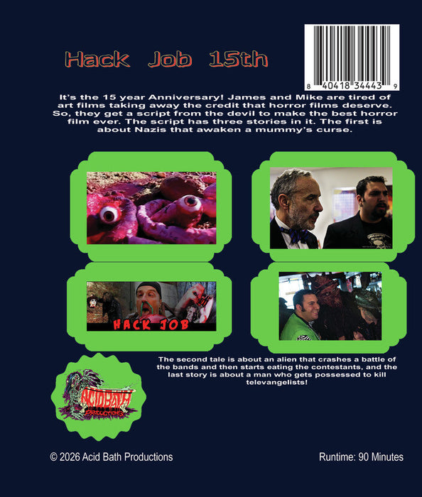 Hack Job 15 Year Anniversary (MOD) (BluRay Movie) - back cover art