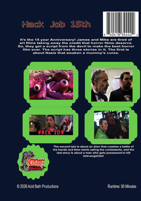 Hack Job 15 Year Anniversary (MOD) (DVD Movie) - back cover art