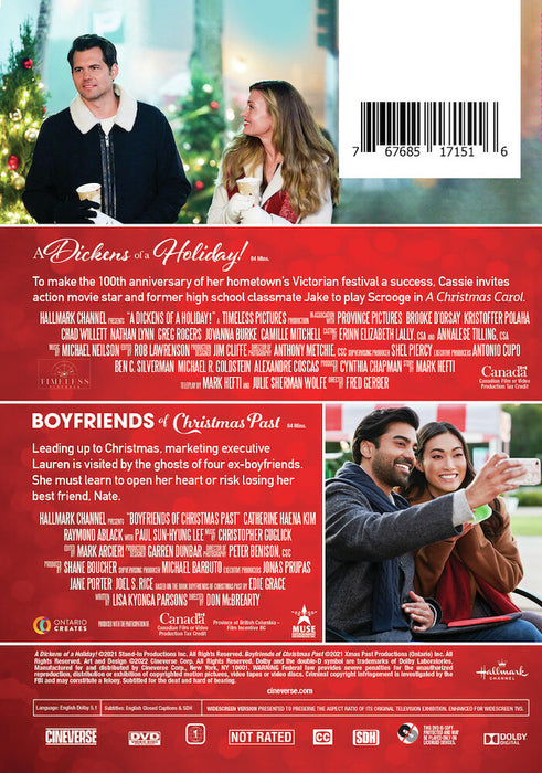 Hallmark 2-Movie Collection: A Dickens of a Holiday! & Boyfriends of C (MOD) (DVD Movie) - back cover art