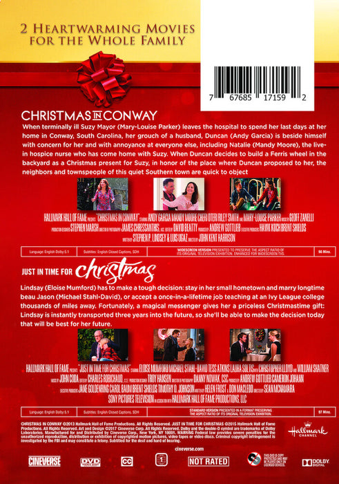 Hallmark Hall of Fame Double Feature: Christmas in Conway & Just in Ti (MOD) (DVD Movie) - back cover art