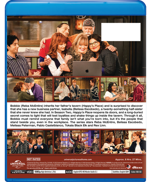 Happy's Place: Season Two (MOD) (BluRay Movie) - back cover art