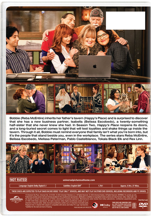 Happy's Place: Season Two (MOD) (DVD Movie) - back cover art