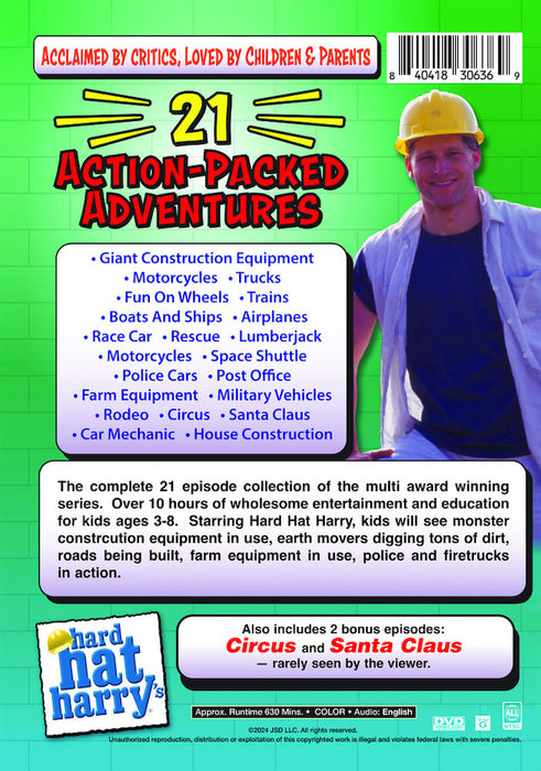 Hard Hat Harry's Real Life Adventures for Kids (MOD) (DVD Movie) - back cover art
