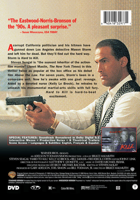 Hard to Kill (MOD) (DVD Movie) - back cover art