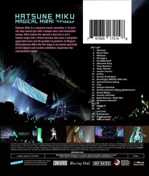 Hatsune Miku Magical Mirai (MOD) (BluRay Movie) - back cover art