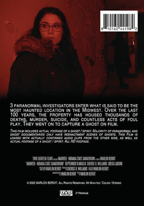 Haunted: Indiana State Sanatorium (MOD) (DVD Movie) - back cover art