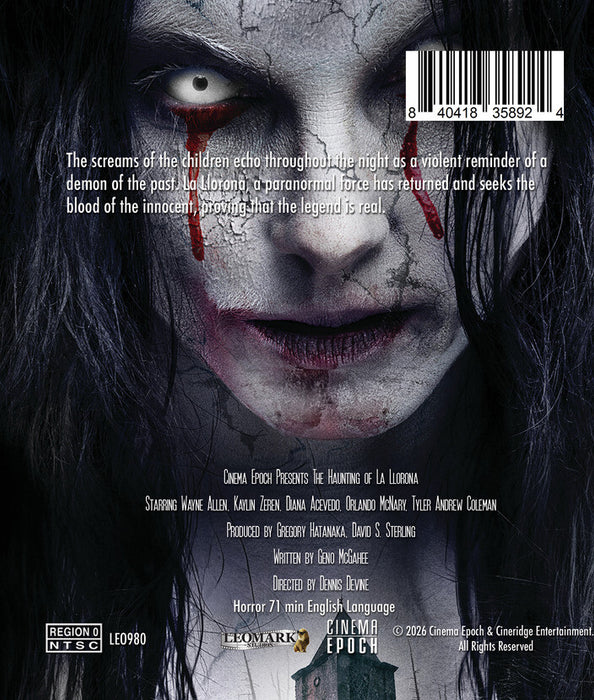 Haunting of La Llorona (MOD) (BluRay Movie) - back cover art