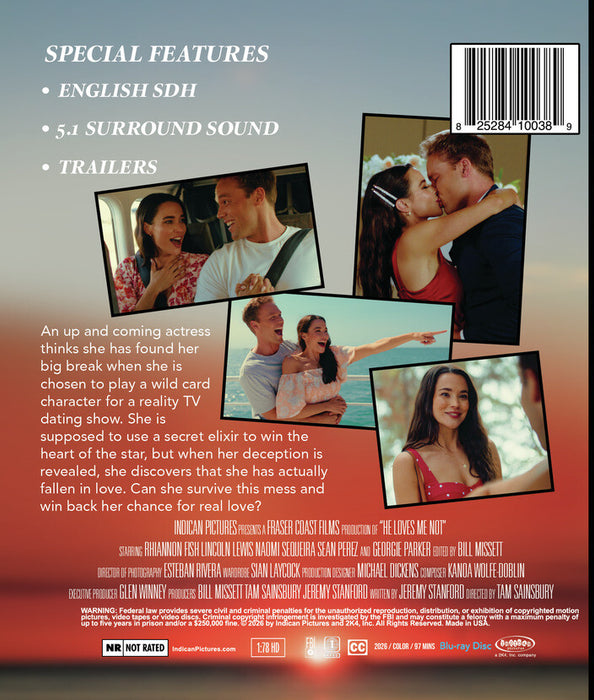 He Loves Me Not (MOD) (BluRay Movie) - back cover art