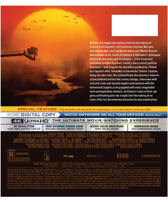 Hearts of Darkness (MOD) (4K Movie) - back cover art