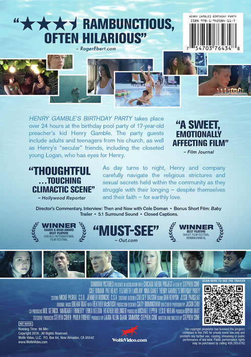 Henry Gamble's Birthday Party (MOD) (DVD Movie) - back cover art