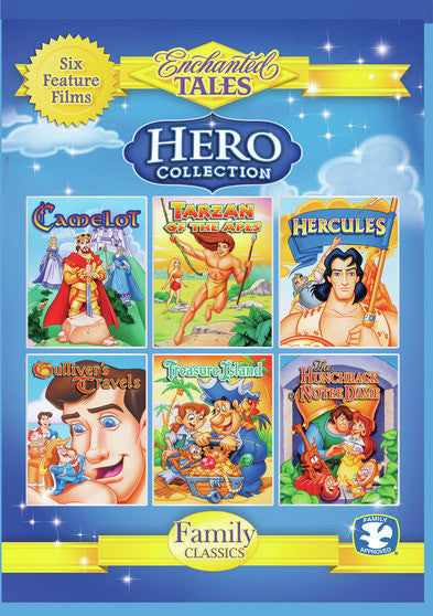 Hero Collection - Camelot, Tarzan, Hercules, Gulliver's Travels, Treasure Island, and Hunchback of Notre Dame (MOD) (DVD Movie) - movie cover art