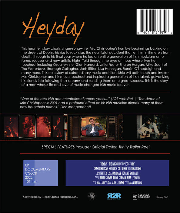 Heyday - The Mic Christopher Story (MOD) (BluRay Movie) - back cover art