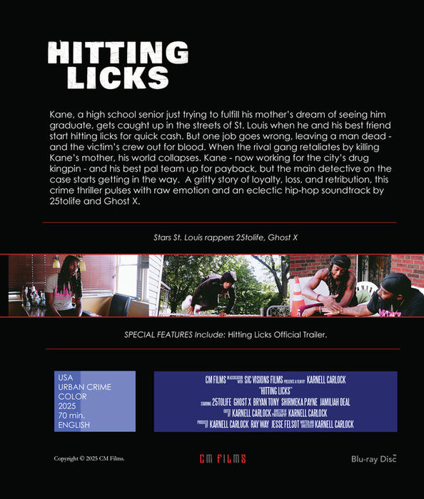 Hitting Licks (MOD) (BluRay Movie) - back cover art