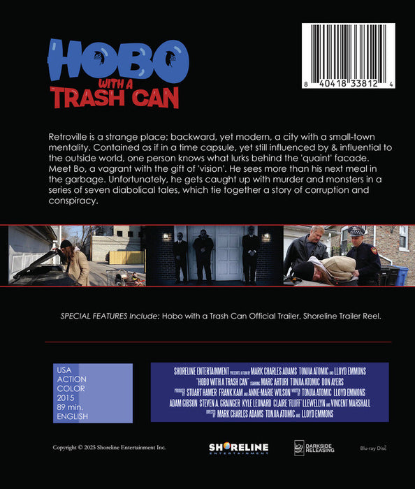 Hobo with a Trash Can (MOD) (BluRay Movie) - back cover art