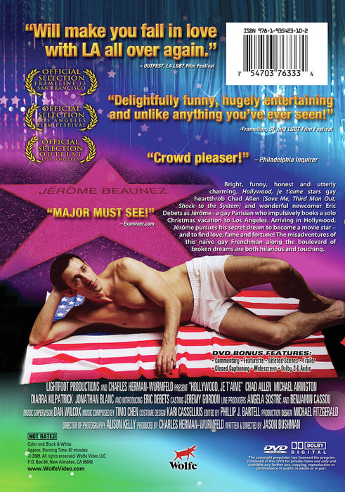Hollywood, Je T'aime (MOD) (DVD Movie) - back cover art