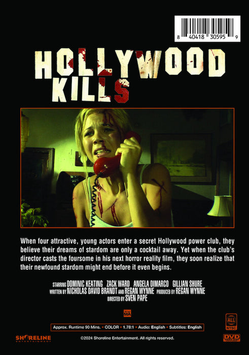 Hollywood Kills (MOD) (DVD Movie) - back cover art