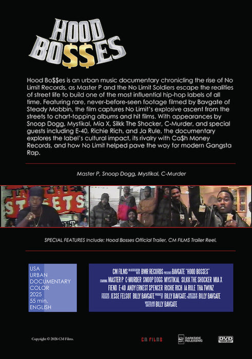 Hood Bosses (MOD) (DVD Movie) - back cover art