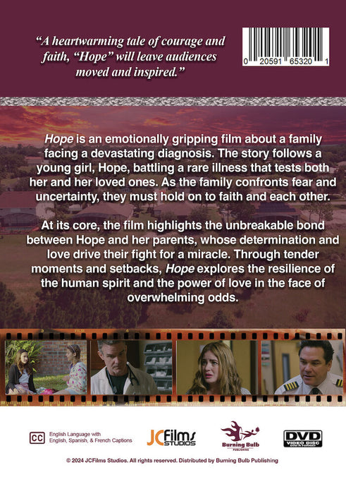 Hope (MOD) (DVD Movie) - back cover art