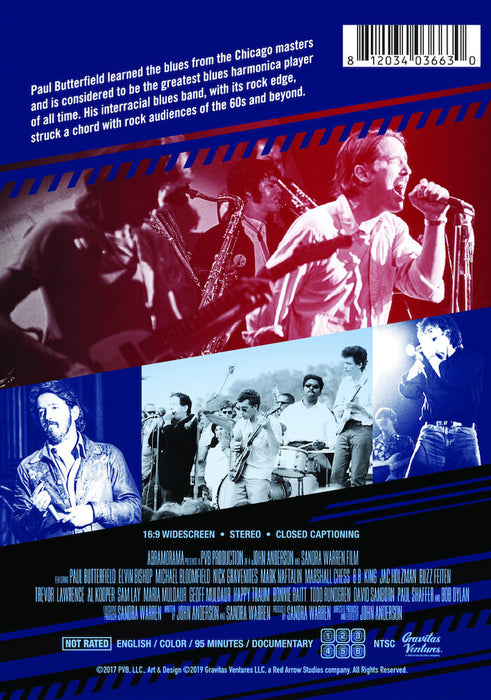 Horn From the Heart: The Paul Butterfield Story (MOD) (DVD Movie) - back cover art