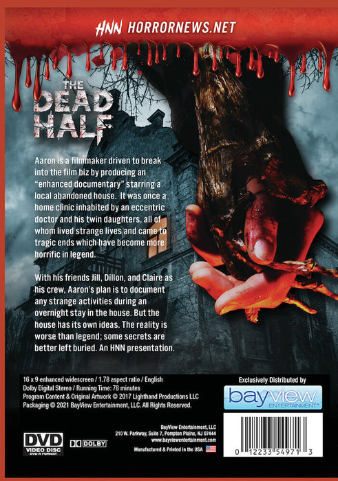 Horror Asylum Presents: The Dead Half (MOD) (DVD Movie) - back cover art