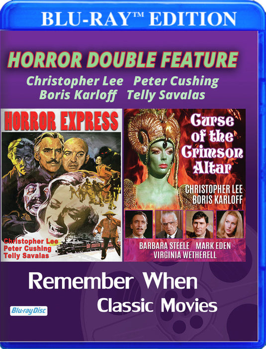 Horror Double Feature - Horror Express & Curse of The Crimson Altar (MOD) (BluRay Movie) - movie cover art
