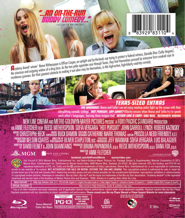 Hot Pursuit (MOD) (BluRay Movie) - back cover art