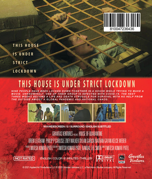 House of Quarantine (MOD) (BluRay Movie) - back cover art