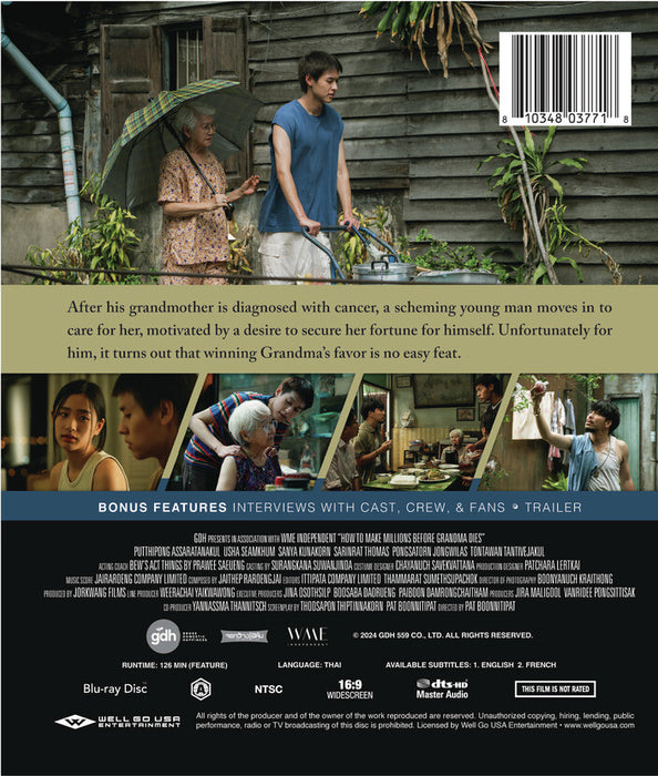 How to Make Millions Before Grandma Dies (MOD) (BluRay Movie) - back cover art