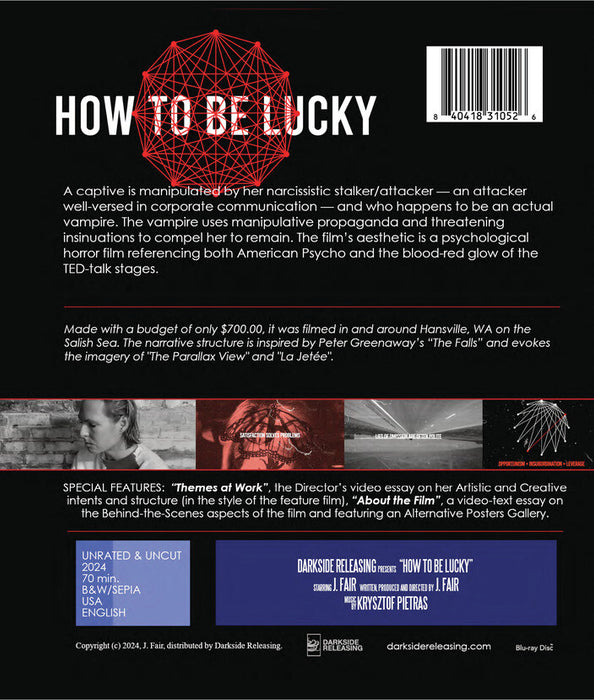 How to be Lucky (MOD) (BluRay Movie) - back cover art