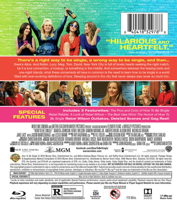 How to be Single (MOD) (BluRay Movie) - back cover art
