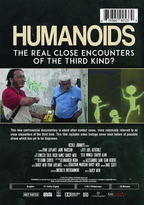 Humanoids: The Real Close Encounters of the Third Kind? (MOD) (DVD Movie) - back cover art