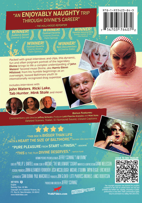 I Am Divine (MOD) (DVD Movie) - back cover art