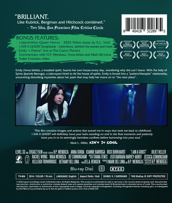 I Am a Ghost (MOD) (BluRay Movie) - back cover art