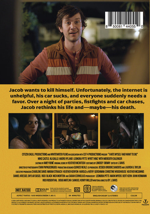 I Hate Myself and Want to Die (MOD) (DVD Movie) - back cover art