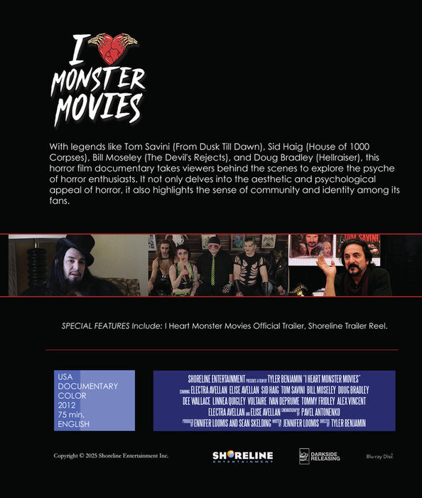 I Heart Monster Movies (MOD) (BluRay Movie) - back cover art