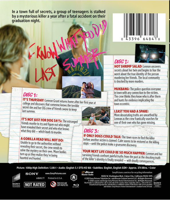 I Know What You Did Last Summer- The Complete Series (MOD) (BluRay Movie) - back cover art