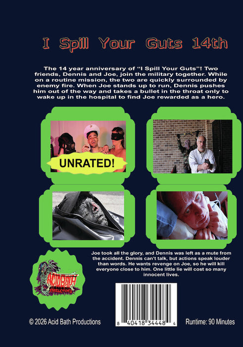 I Spill Your Guts 14 Year Anniversary (MOD) (DVD Movie) - back cover art