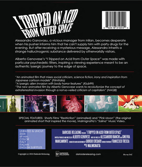 I Tripped on Acid from Outer Space (MOD) (BluRay Movie) - back cover art