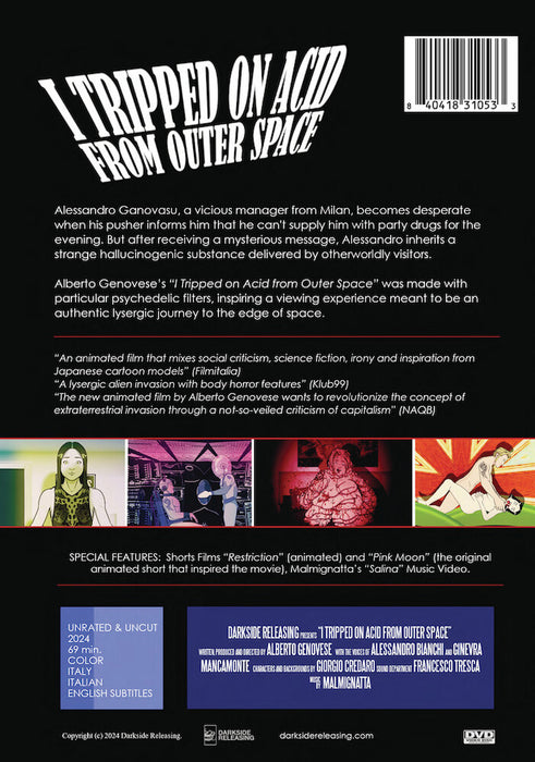I Tripped on Acid from Outer Space (MOD) (DVD Movie) - back cover art