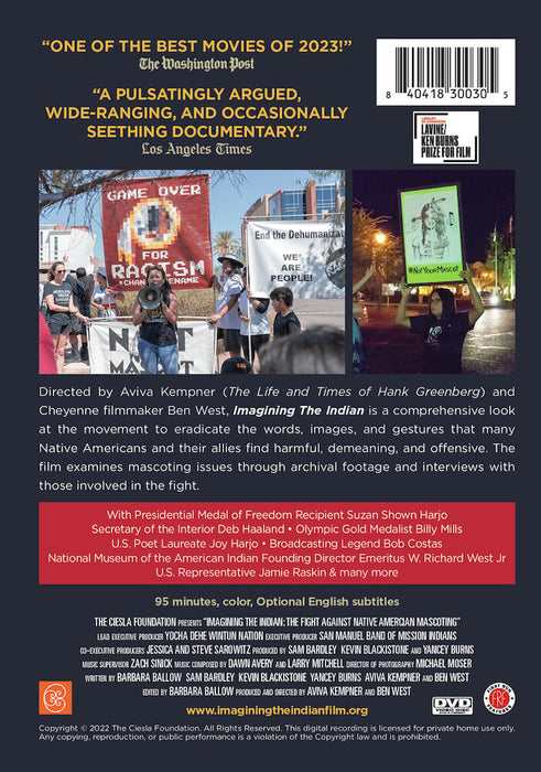 Imagining the Indian: The Fight Against Native American Mascoting (MOD) (DVD Movie) - back cover art