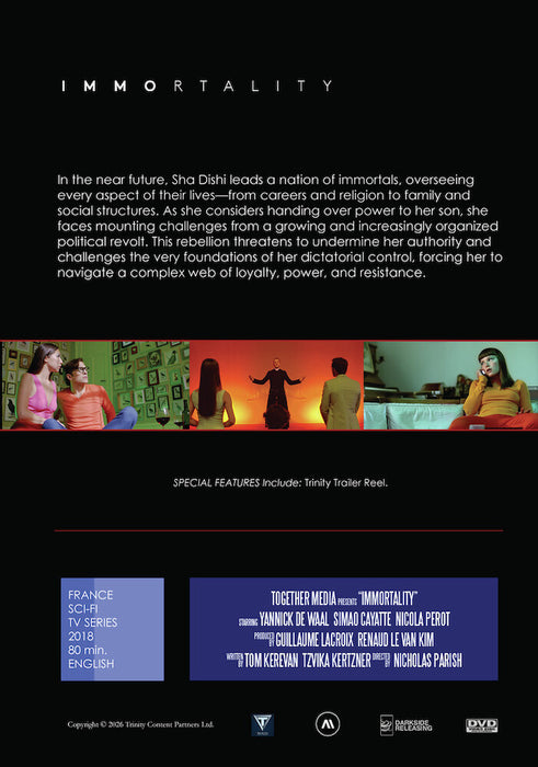 Immortality (MOD) (DVD Movie) - back cover art