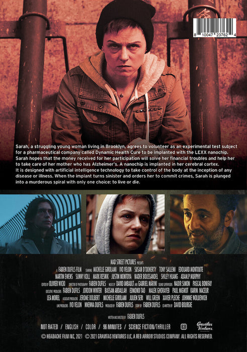 Implanted (MOD) (DVD Movie) - back cover art