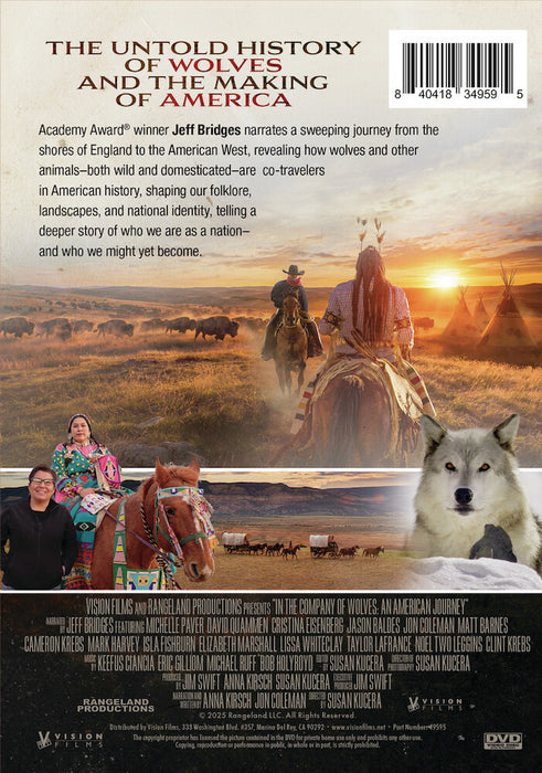 In The Company Of Wolves: An American Journey (MOD) (DVD Movie) - back cover art