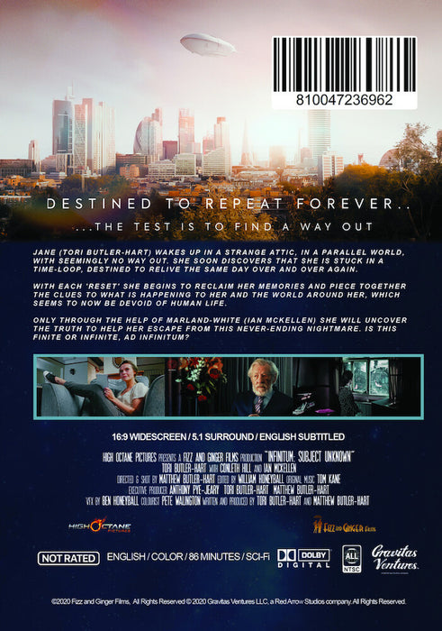 Infinitum: Subject Unknown (MOD) (DVD Movie) - back cover art