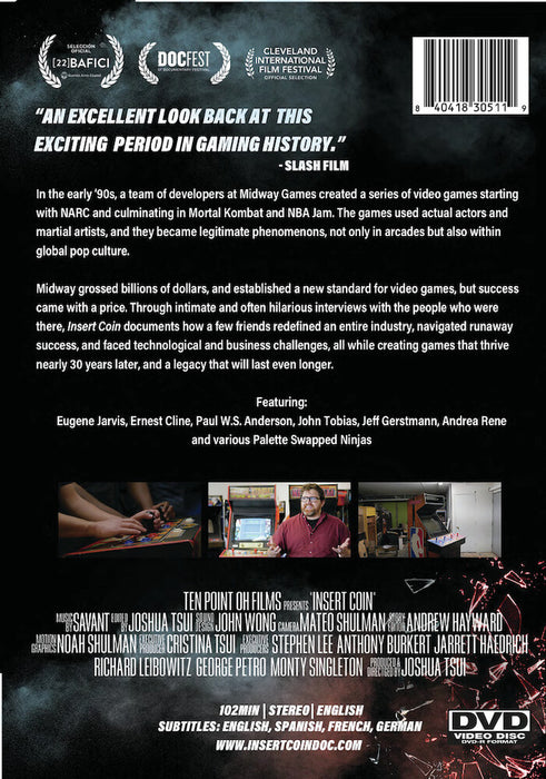 Insert Coin (MOD) (DVD Movie) - back cover art