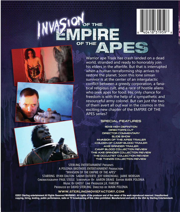 Invasion of the Empire of the Apes (MOD) (BluRay Movie) - back cover art