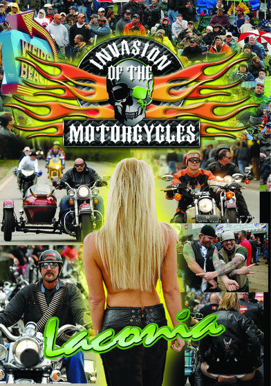Invasion of the Motorcycles - LaConia Biker Rally (MOD) (DVD Movie) - movie cover art